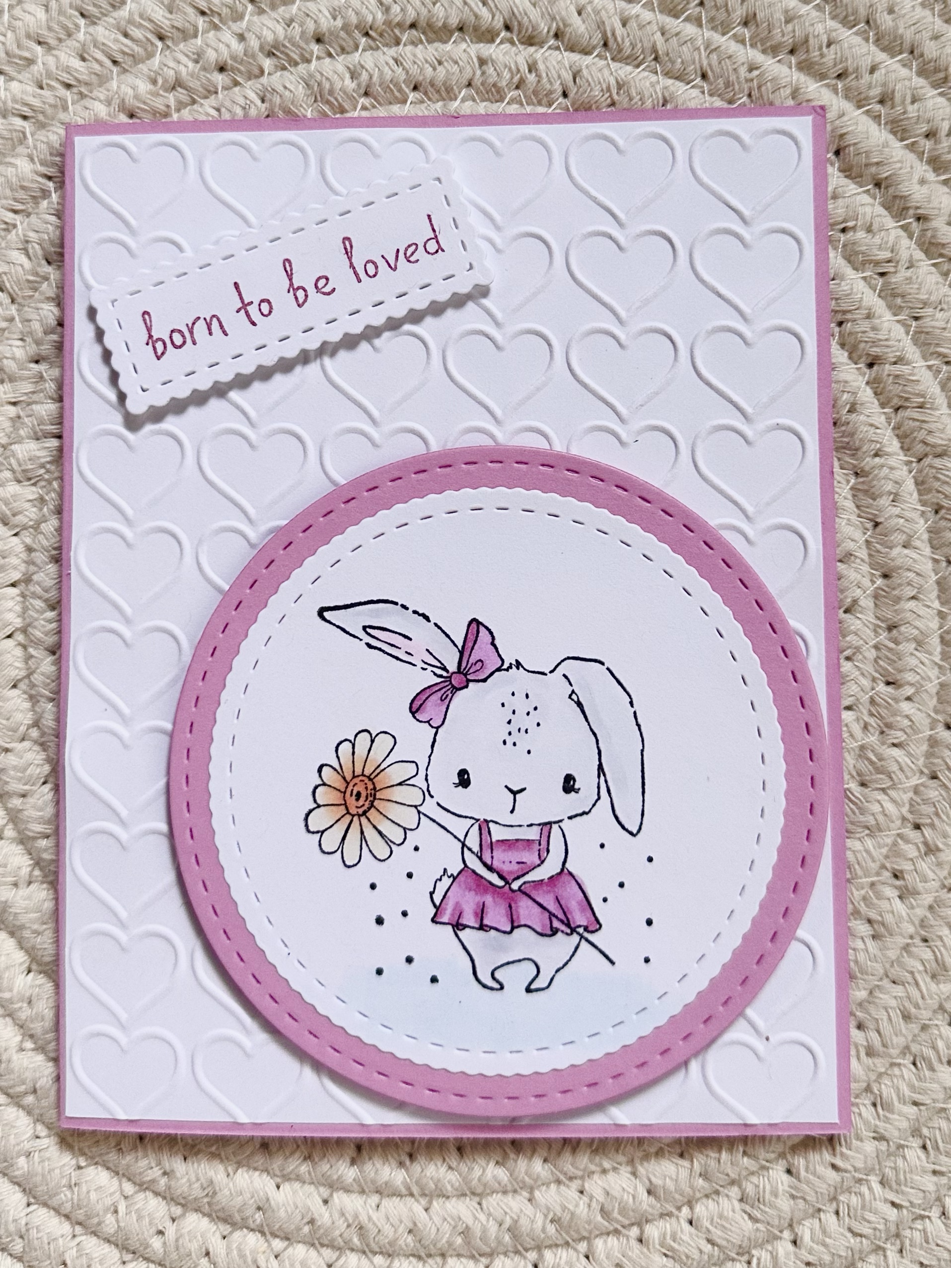 Born to be Loved – New Baby Girl Card